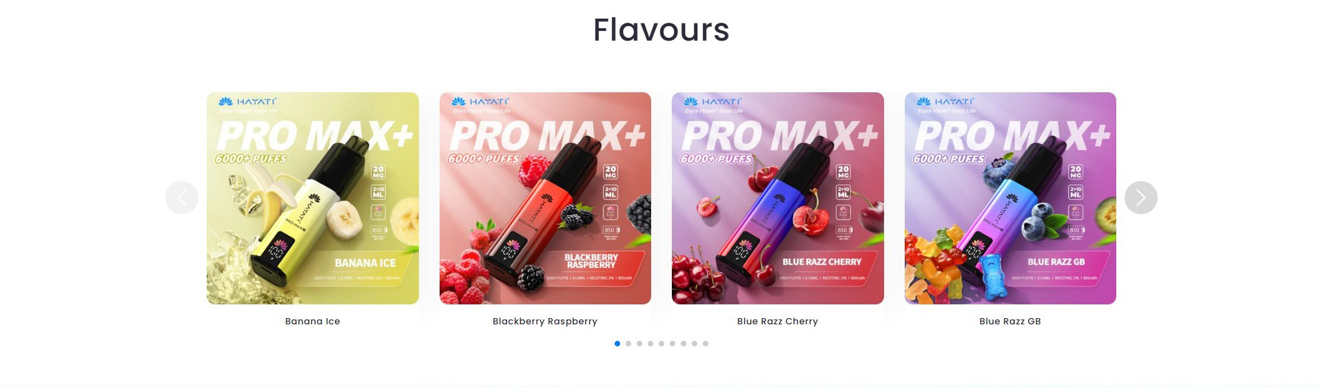 Hayati 6000 Puffs Disposable Vape with LED display screen