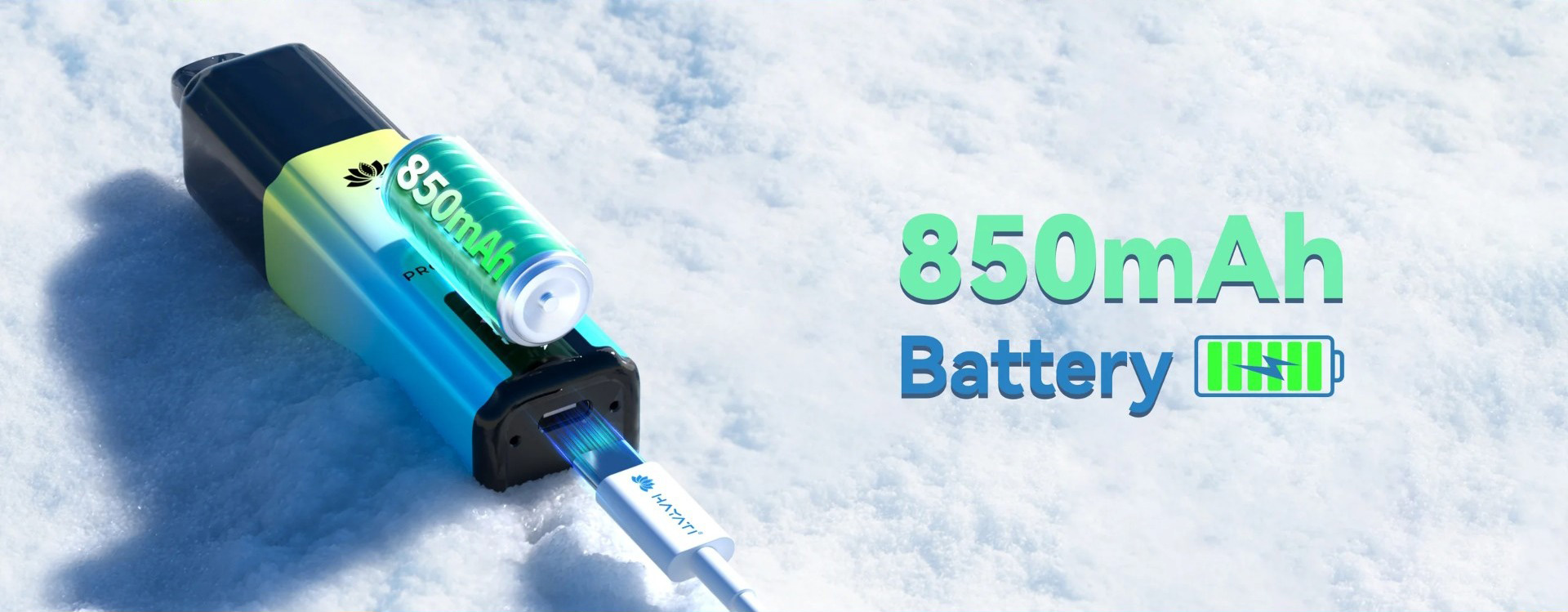 Hayati 6000 Puffs Disposable Vape with LED display screen
