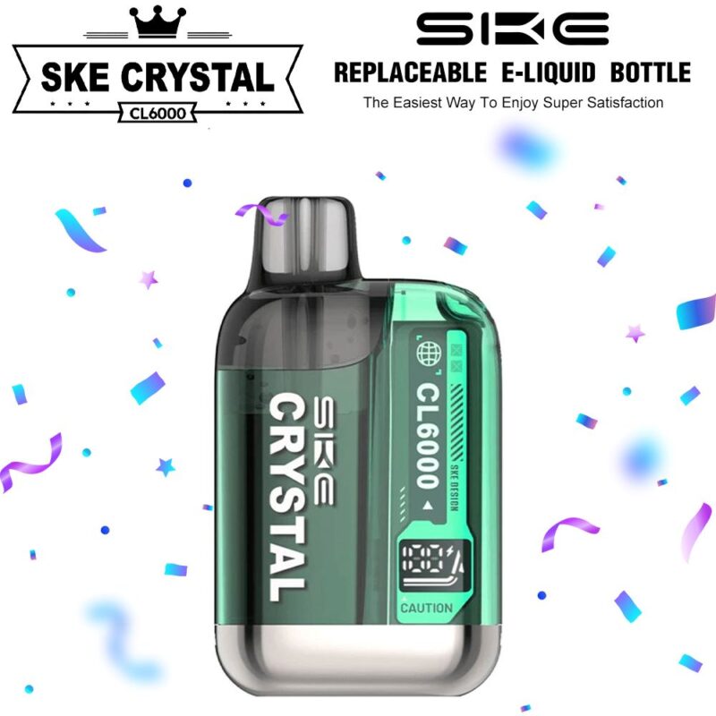 SKE Crystal CL6000 Puffs Vape Prefilled Kit Dual Mesh Coil