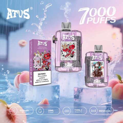 DE012 7000 Puffs Disposable Vape with rechargeable and adjustable airflow ATVS Vape