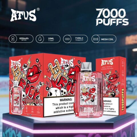 DE012 7000 Puffs Disposable Vape with rechargeable and adjustable airflow ATVS Vape