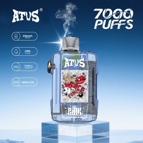 DE012 7000 Puffs Disposable Vape with rechargeable and adjustable airflow ATVS Vape