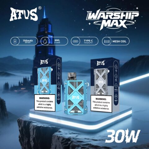 DE012MAX 7000 Puffs Disposable Vape with rechargeable and adjustable airflow ATVS Vape