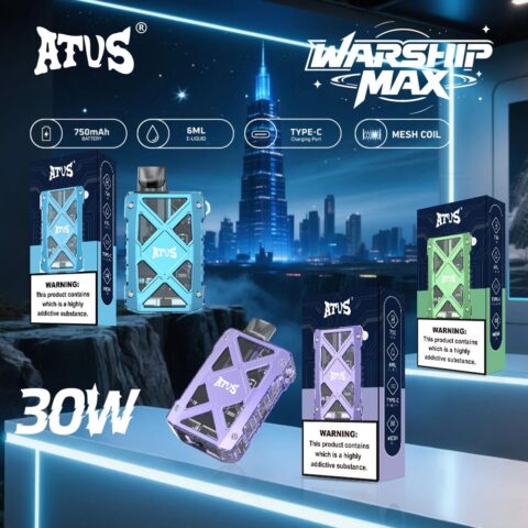 DE012MAX 7000 Puffs Disposable Vape with rechargeable and adjustable airflow ATVS Vape