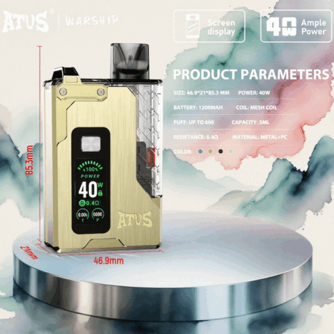 DE012PRO 7000 Puffs Disposable Vape with rechargeable and adjustable airflow ATVS Vape