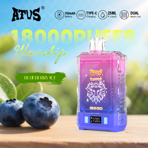 DE015 18000 Puffs Disposable Vape with LED display screen and adjustable airflow rechargeable ATVS Vape