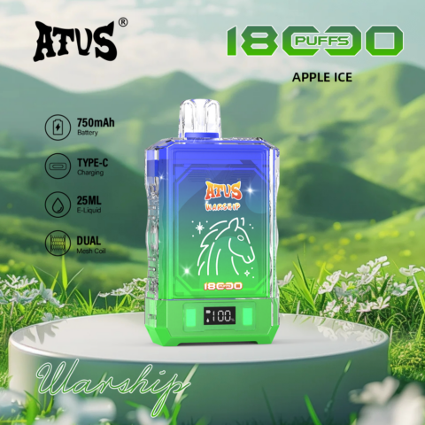 DE015 18000 Puffs Disposable Vape with LED display screen and adjustable airflow rechargeable ATVS Vape