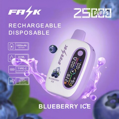 DE016 25000 Puffs Disposable Vape with LED display screen and adjustable airflow rechargeable ATVS Vape