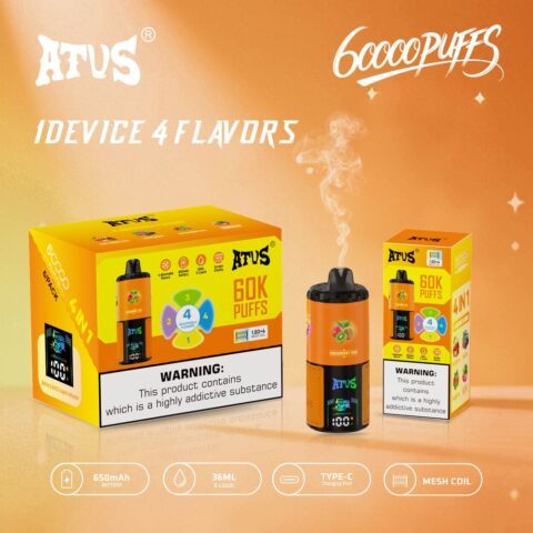 DE030 60000 Puffs Disposable Vape with Smart screen display and Quick charge adjustable flavor ATVS Vape