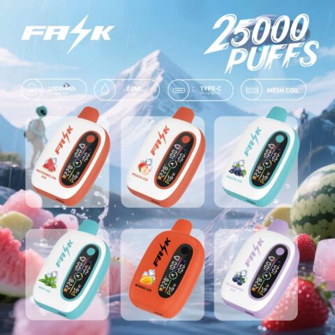 DE016 25000 Puffs Disposable Vape with LED display screen and adjustable airflow rechargeable ATVS Vape