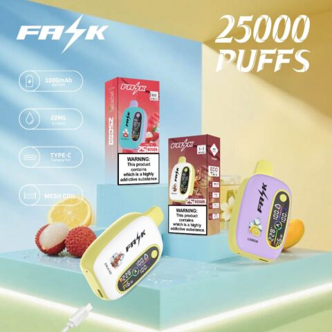 DE016 25000 Puffs Disposable Vape with LED display screen and adjustable airflow rechargeable ATVS Vape