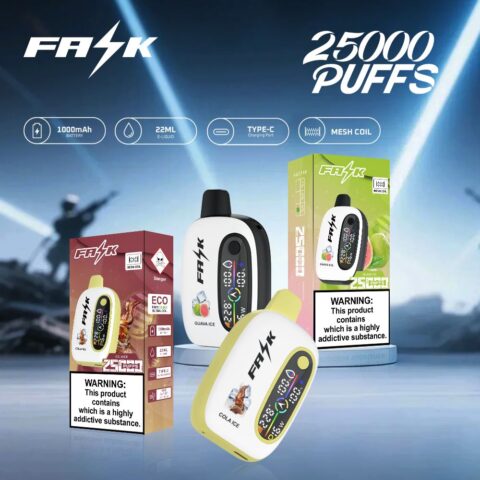 DE016 25000 Puffs Disposable Vape with LED display screen and adjustable airflow rechargeable ATVS Vape