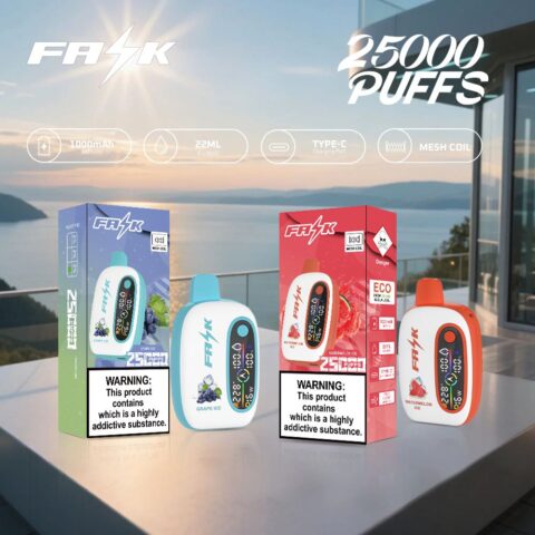 DE016 25000 Puffs Disposable Vape with LED display screen and adjustable airflow rechargeable ATVS Vape