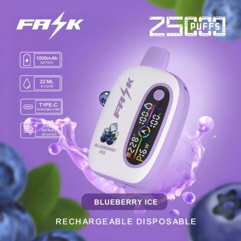 DE016 25000 Puffs Disposable Vape with LED display screen and adjustable airflow rechargeable ATVS Vape