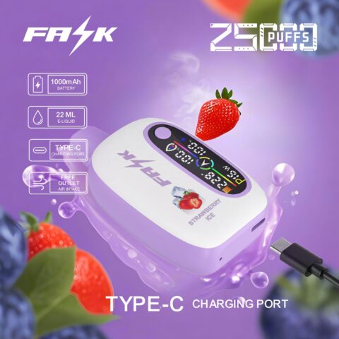 DE016 25000 Puffs Disposable Vape with LED display screen and adjustable airflow rechargeable ATVS Vape