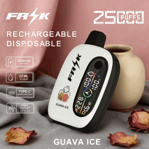 DE016 25000 Puffs Disposable Vape with LED display screen and adjustable airflow rechargeable ATVS Vape