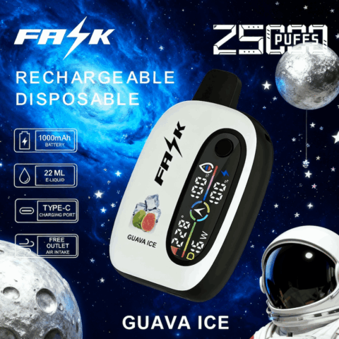 DE016 25000 Puffs Disposable Vape with LED display screen and adjustable airflow rechargeable ATVS Vape