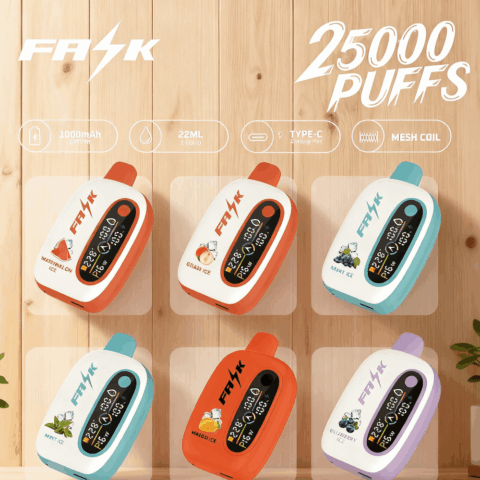 DE016 25000 Puffs Disposable Vape with LED display screen and adjustable airflow rechargeable ATVS Vape