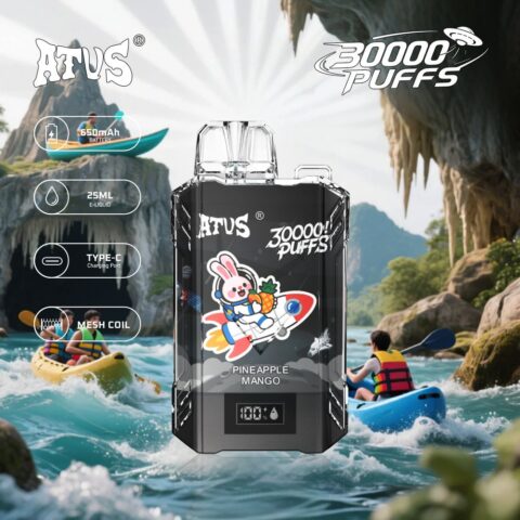 DE017 30000 Puffs Disposable Vape with LED display screen and adjustable airflow rechargeable ATVS Vape