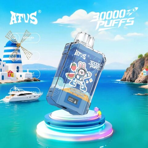 DE017 30000 Puffs Disposable Vape with LED display screen and adjustable airflow rechargeable ATVS Vape