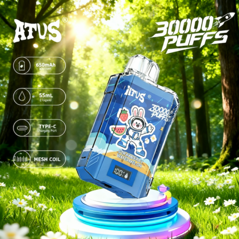 DE017 30000 Puffs Disposable Vape with LED display screen and adjustable airflow rechargeable ATVS Vape