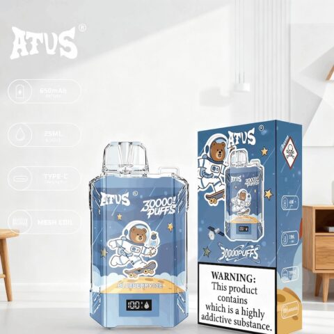 DE017 30000 Puffs Disposable Vape with LED display screen and adjustable airflow rechargeable ATVS Vape