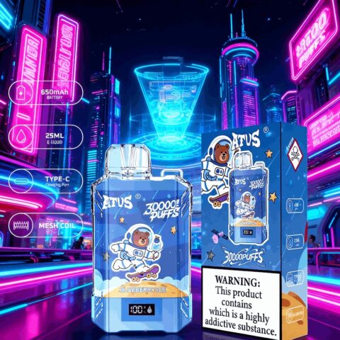 DE017 30000 Puffs Disposable Vape with LED display screen and adjustable airflow rechargeable ATVS Vape