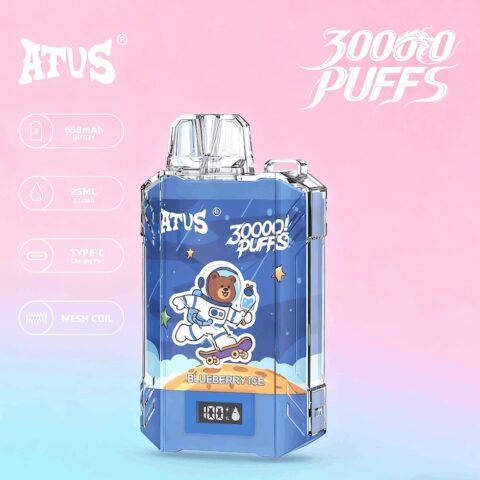 DE017 30000 Puffs Disposable Vape with LED display screen and adjustable airflow rechargeable ATVS Vape