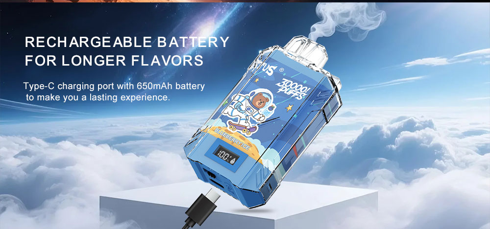 DE017 30000 Puffs Disposable Vape with LED display screen and adjustable airflow rechargeable ATVS Vape