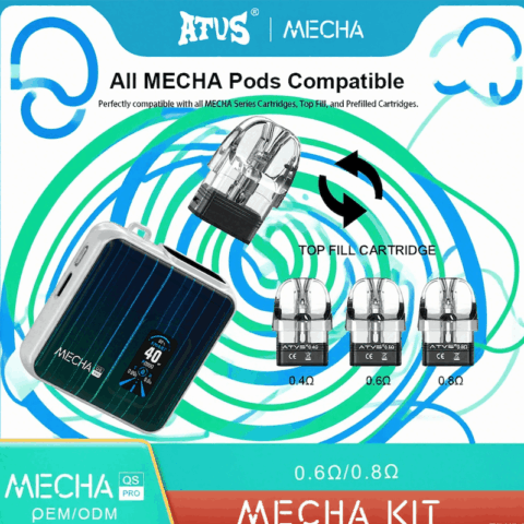 DE019PRO Refillable Pod Kit System Device ATVS Vape