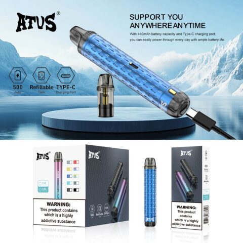 DE020 Refillable Pod Kit System Device with Adjustable Airflow MTL RDL ATVS Vape