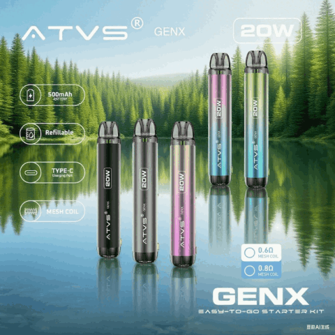 DE020 Refillable Pod Kit System Device with Adjustable Airflow MTL RDL ATVS Vape