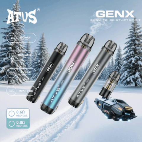 DE020 Refillable Pod Kit System Device with Adjustable Airflow MTL RDL ATVS Vape