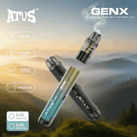 DE020 Refillable Pod Kit System Device with Adjustable Airflow MTL RDL ATVS Vape