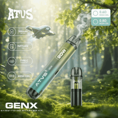 DE020 Refillable Pod Kit System Device with Adjustable Airflow MTL RDL ATVS Vape