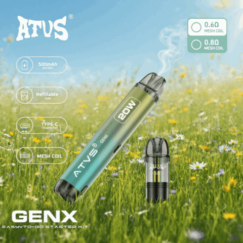 DE020 Refillable Pod Kit System Device with Adjustable Airflow MTL RDL ATVS Vape