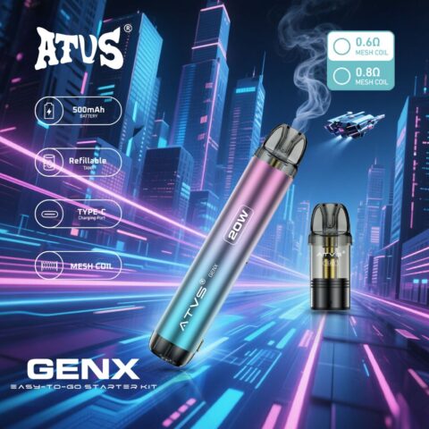 DE020 Refillable Pod Kit System Device with Adjustable Airflow MTL RDL ATVS Vape