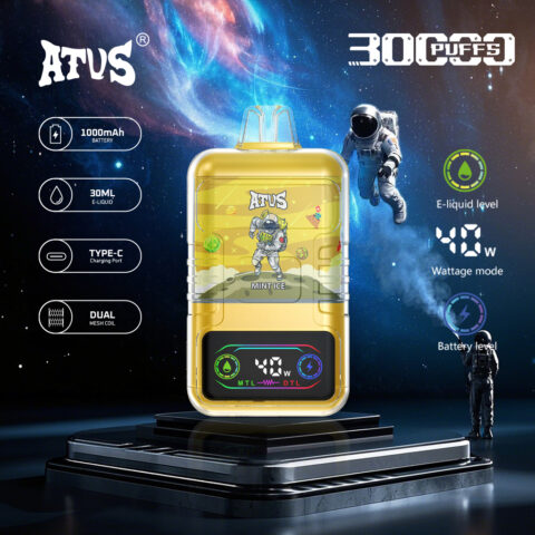 DE021 30000 Puffs Disposable Vape with-LED-display-screen and adjustable airflow MTL DTL ATVS Vape