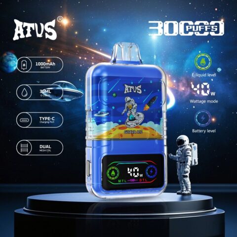 DE021 30000 Puffs Disposable Vape with-LED-display-screen and adjustable airflow MTL DTL ATVS Vape