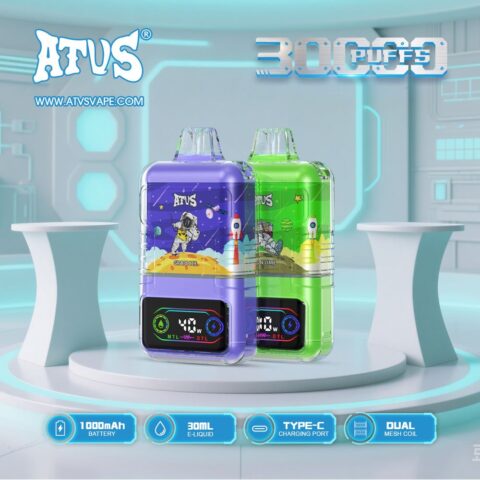 DE021 30000 Puffs Disposable Vape with-LED-display-screen and adjustable airflow MTL DTL ATVS Vape