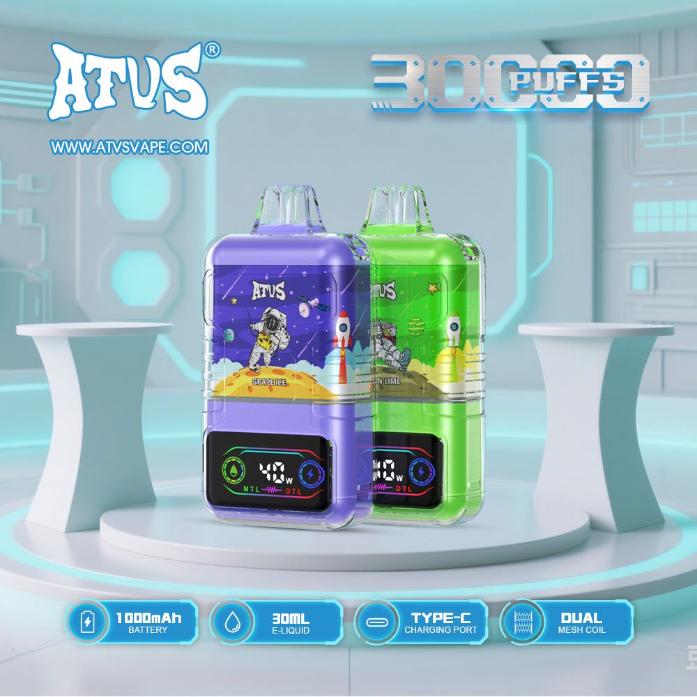 DE021 30000 Puffs Disposable Vape with-LED-display-screen and adjustable airflow MTL DTL ATVS Vape