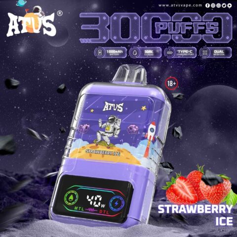 DE021 30000 Puffs Disposable Vape with-LED-display-screen and adjustable airflow MTL DTL ATVS Vape