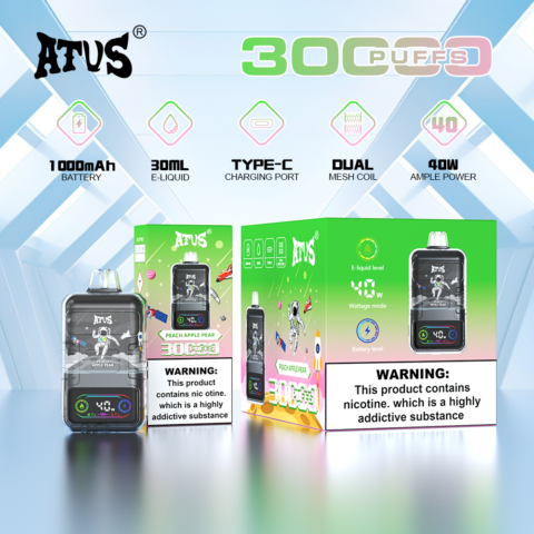 DE021 30000 Puffs Disposable Vape with-LED-display-screen and adjustable airflow MTL DTL ATVS Vape