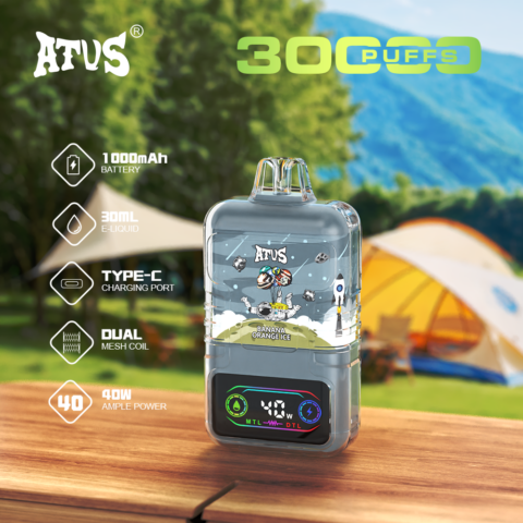 DE021 30000 Puffs Disposable Vape with-LED-display-screen and adjustable airflow MTL DTL ATVS Vape
