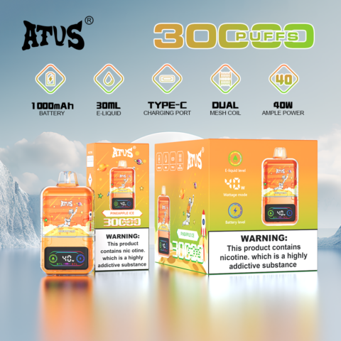 DE021 30000 Puffs Disposable Vape with-LED-display-screen and adjustable airflow MTL DTL ATVS Vape