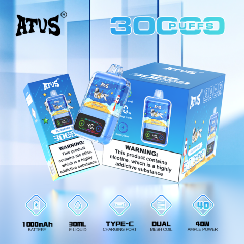 DE021 30000 Puffs Disposable Vape with-LED-display-screen and adjustable airflow MTL DTL ATVS Vape