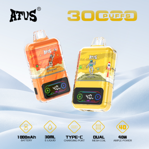 DE021 30000 Puffs Disposable Vape with-LED-display-screen and adjustable airflow MTL DTL ATVS Vape