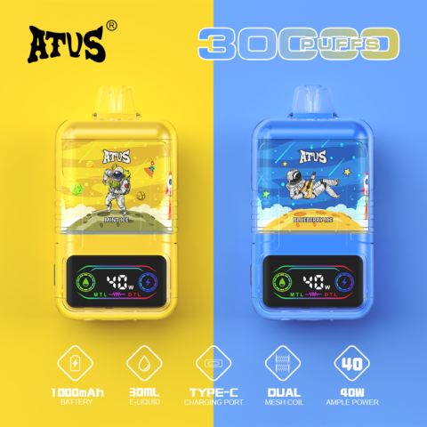 DE021 30000 Puffs Disposable Vape with-LED-display-screen and adjustable airflow MTL DTL ATVS Vape