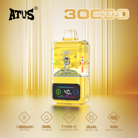 DE021 30000 Puffs Disposable Vape with-LED-display-screen and adjustable airflow MTL DTL ATVS Vape