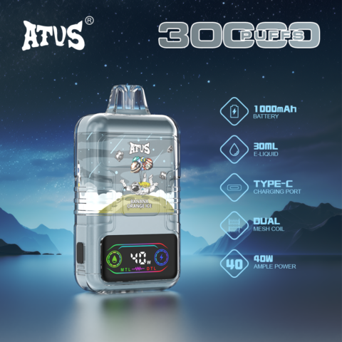 DE021 30000 Puffs Disposable Vape with-LED-display-screen and adjustable airflow MTL DTL ATVS Vape